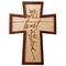 Dexsa We Will Trust Inspirational Laser-Cut Wood Cross Plaque 7.5 inches x 10 inches